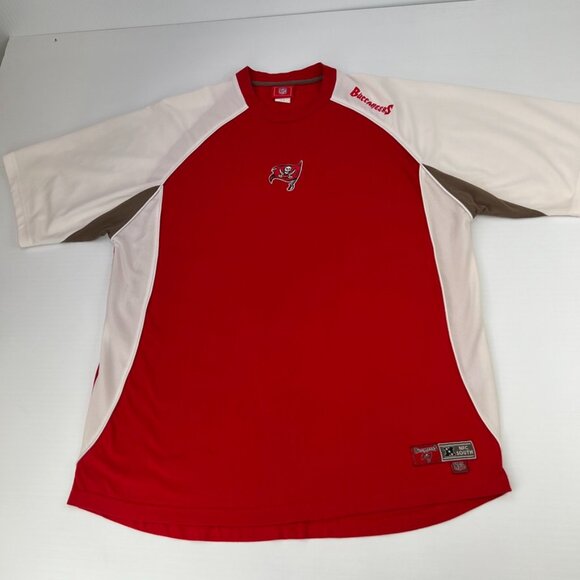 Tampa Bay Buccaneers Shirt Men XXL Spell Out Raglan Color Block NFC South Core - Picture 1 of 13